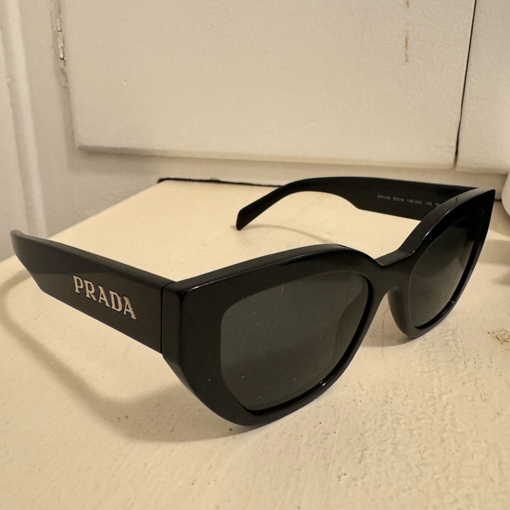 Prada Black Glossy Cat-Eye Sunglasses